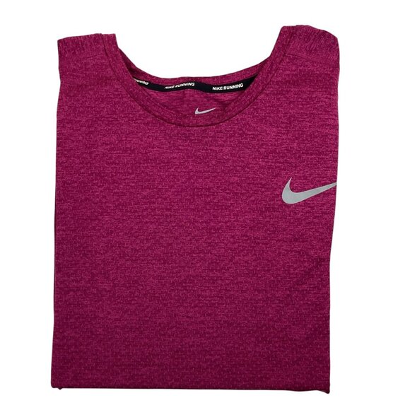 Nike Mens XXL Dri-Fit Running Shirt Magenta Polyester Lightweight Activewear - Picture 1 of 11